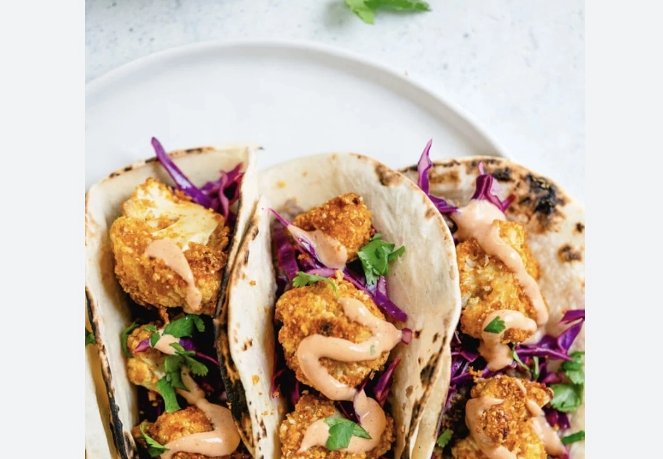 Jerk Marinated Cauliflower Taco