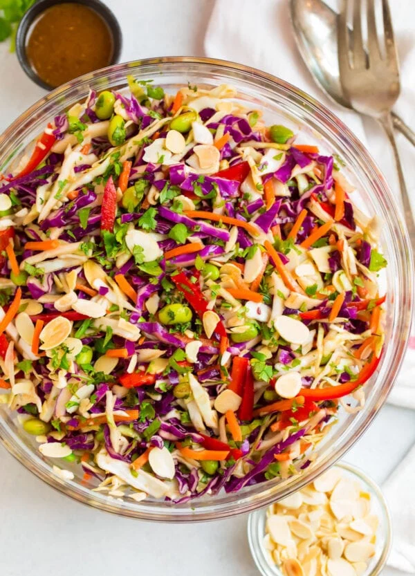 Mixed Cabbage Asian Slaw With Peanuts