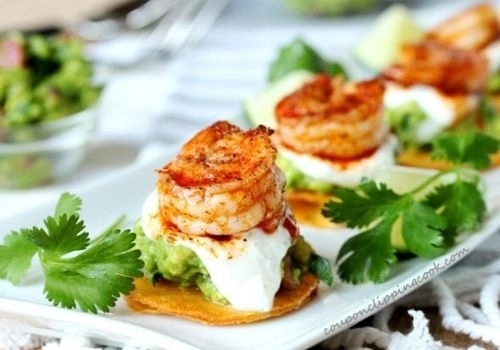 Cajun Shrimp Tostadas W Guacamole
