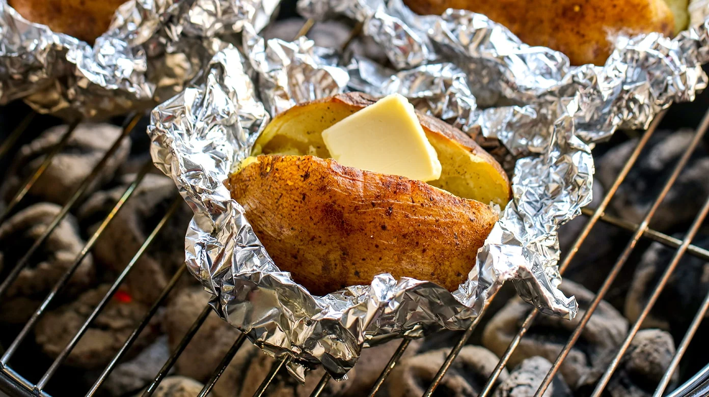 Grilled Jacket Potatoes (Ve)