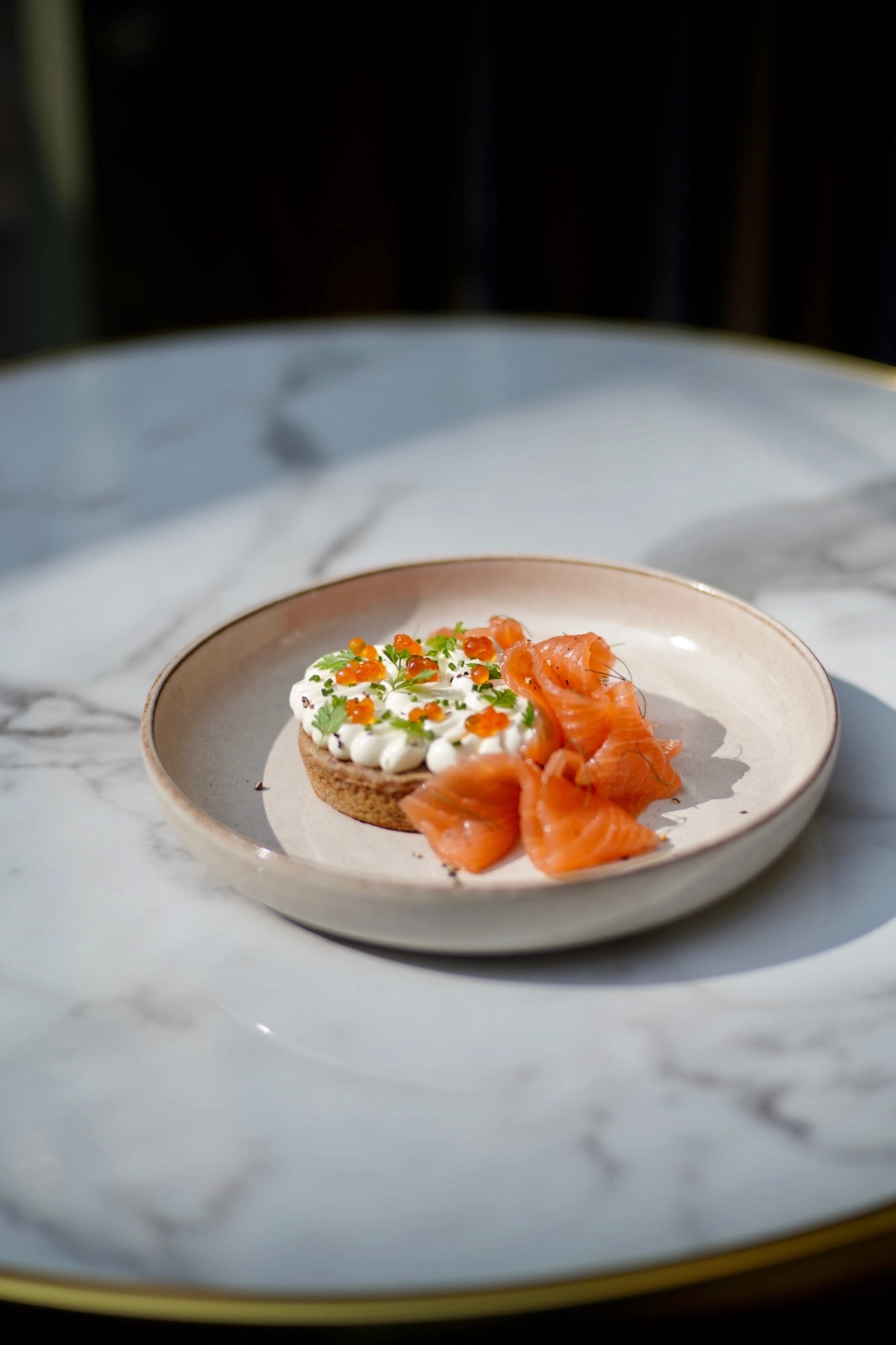 Buttermilk Muffin, Smoked Salmon, Creme Fraiche