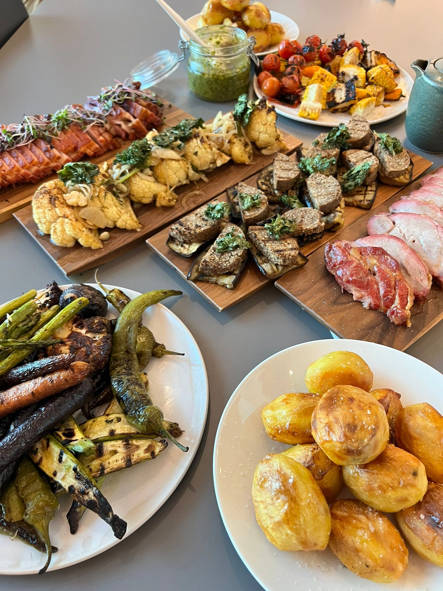Selection Of Italian Charcuterie, Capers And Bread