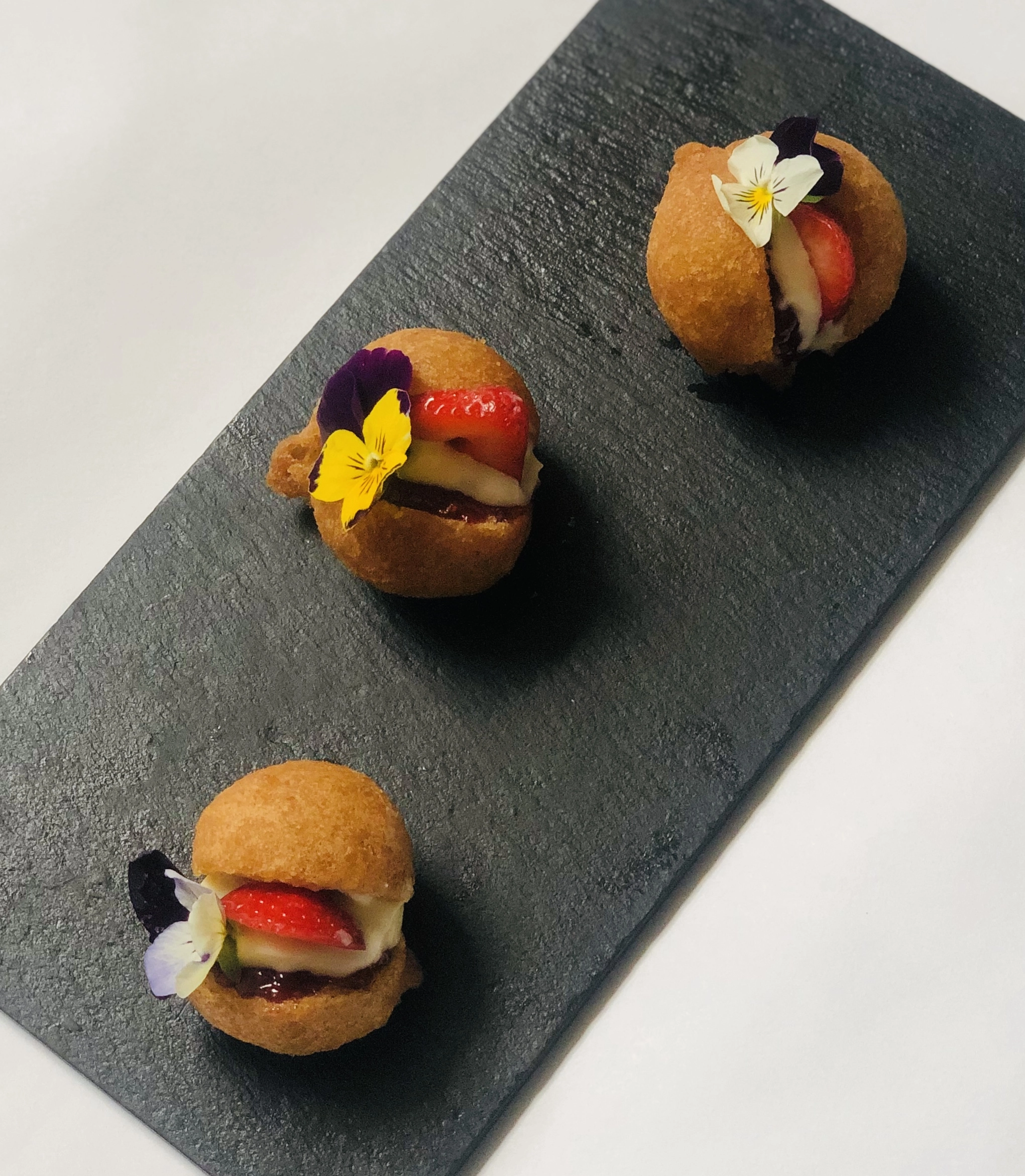 West African Strawberries And Cream Donuts