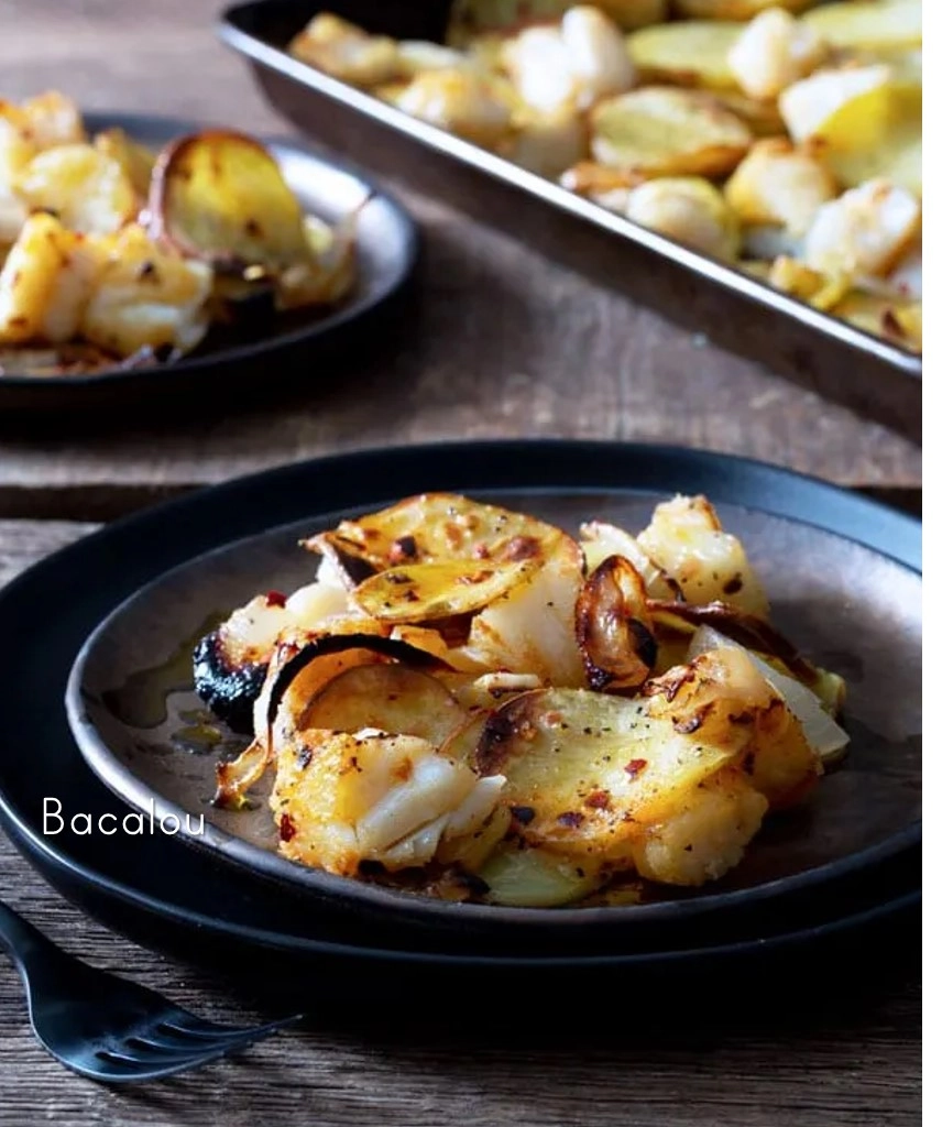 Bacalou - "Dried Cod With Roasted Potatoes And Caramelized Onions”
