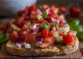 Classic Tomato And Onion Bruschetta
