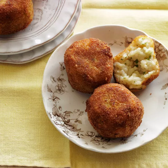 Arancini With Peas And Mozzarella