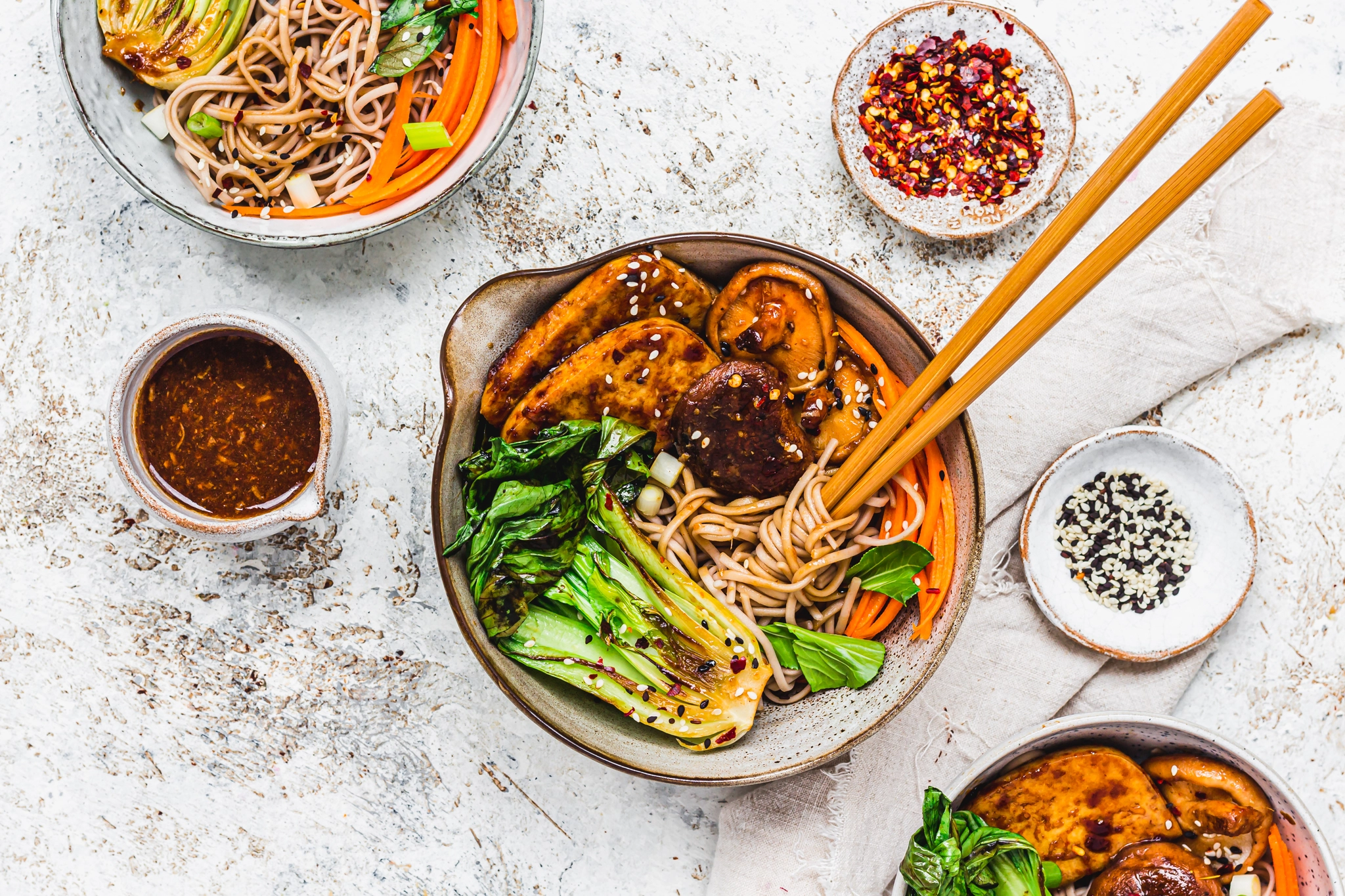 Spiced Braised Tofu, Noodles Root Vegetable (Ve)
