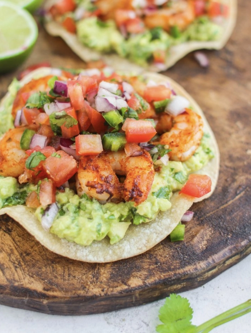 Jerk Bbq Prawn Tostadas 