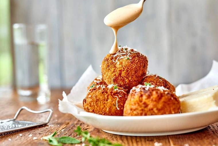 - Deep Fried Squash And Sage Arancini (V)