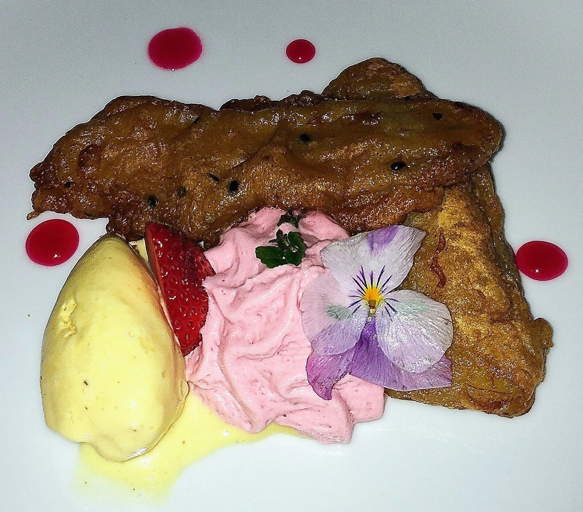 Fried Banana, Honey, Ice-Cream