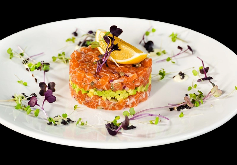 Salmon Tartare With Wasabi Cream