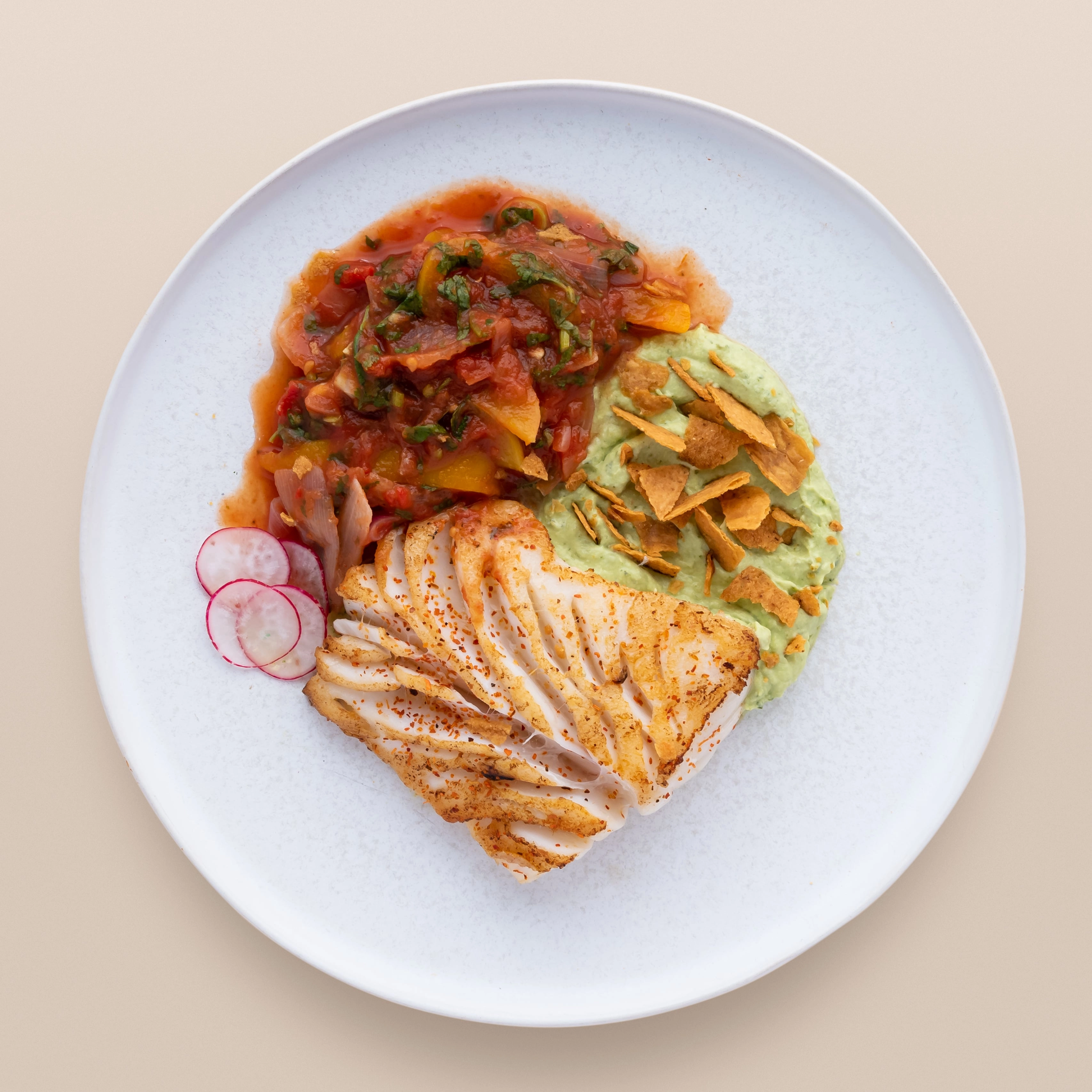 Pescado Al Horno With Tomato Salsa