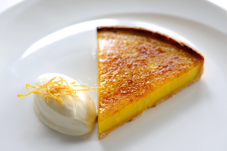Sicilian Lemon Tart With Creme Fraiche