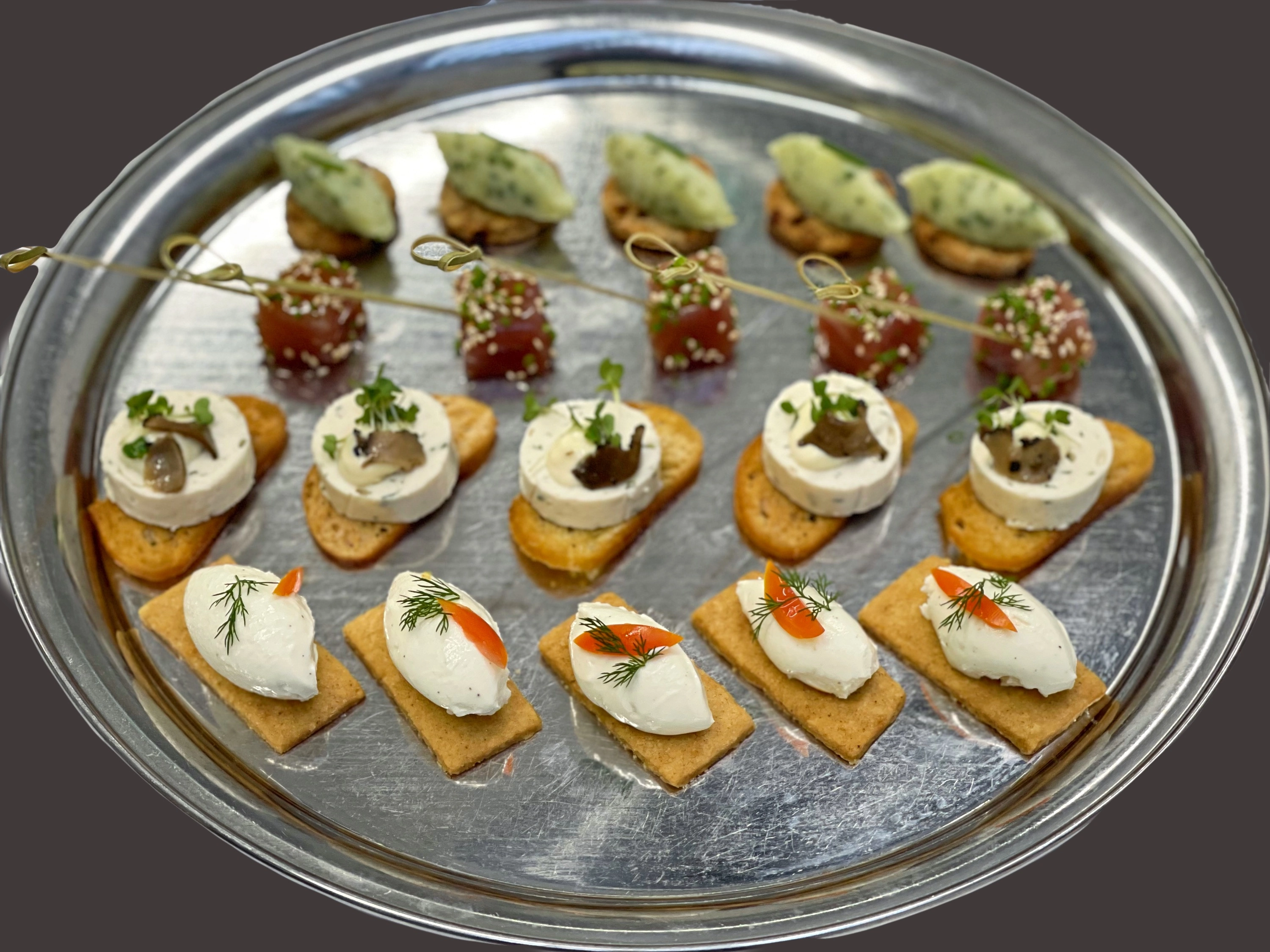 Goat Cheese Mousse, Parmesan Sablé (V)