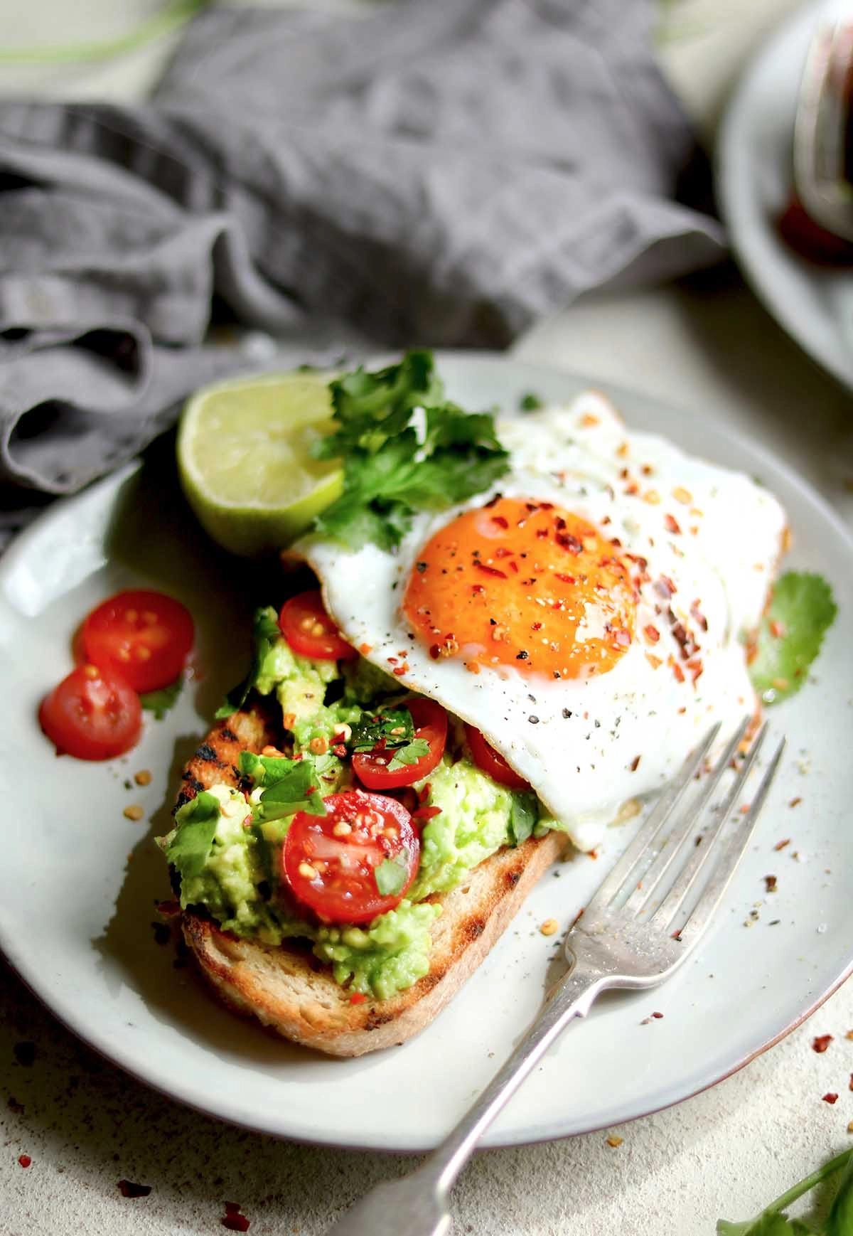 Smashed Avocado On Sourdough Toast With Poached Eggs (V)