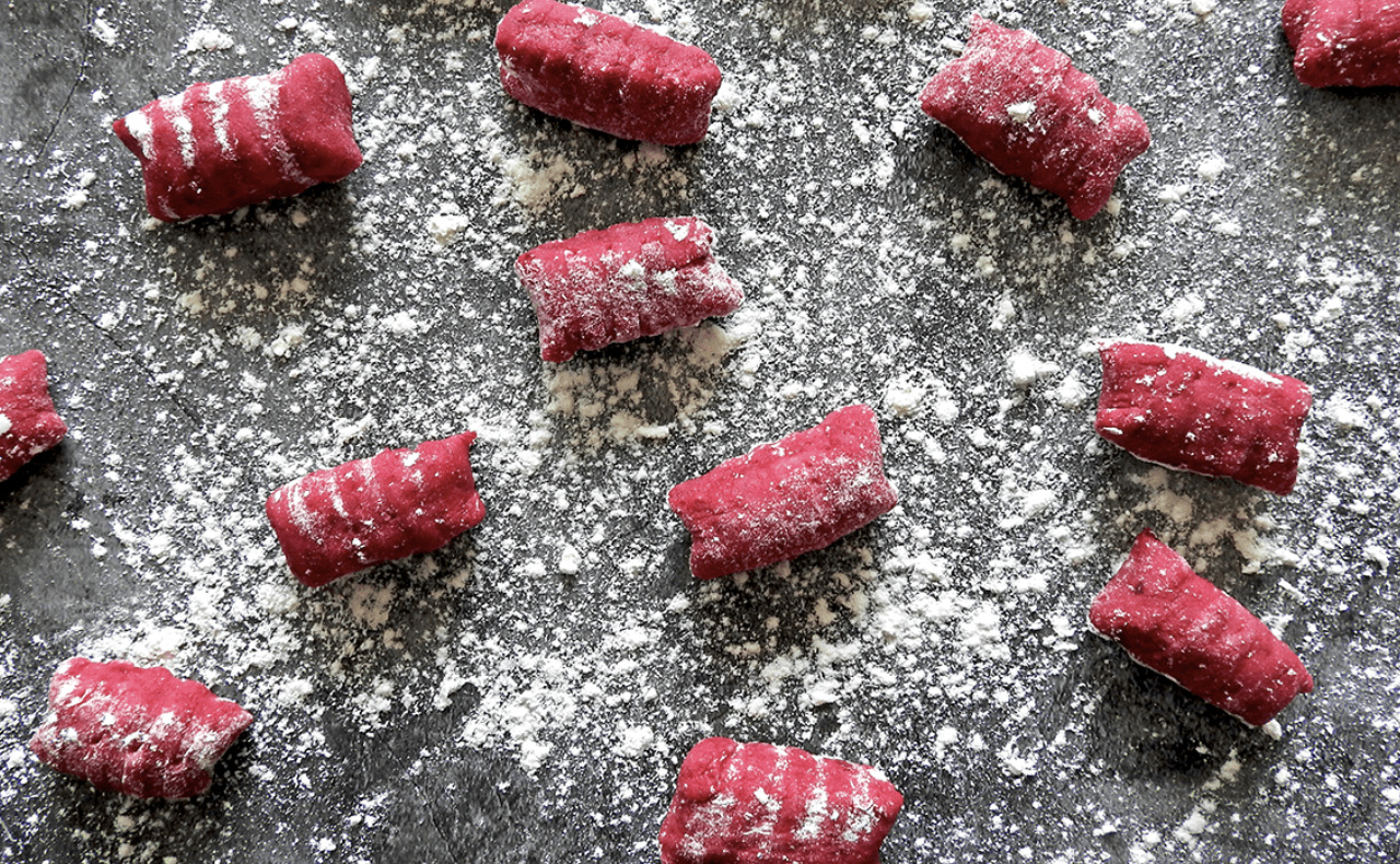 Beetroot Gnocchi With Butter And Sage Sauce