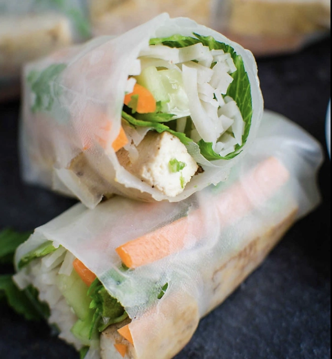 Vietnamese Marinated Tofu Summer Rolls