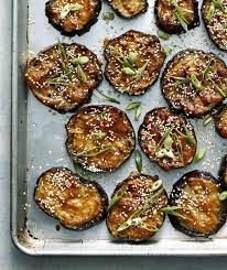 Miso Aubergine With Toasted Sesame & Spring Onion  (Vegetarian)