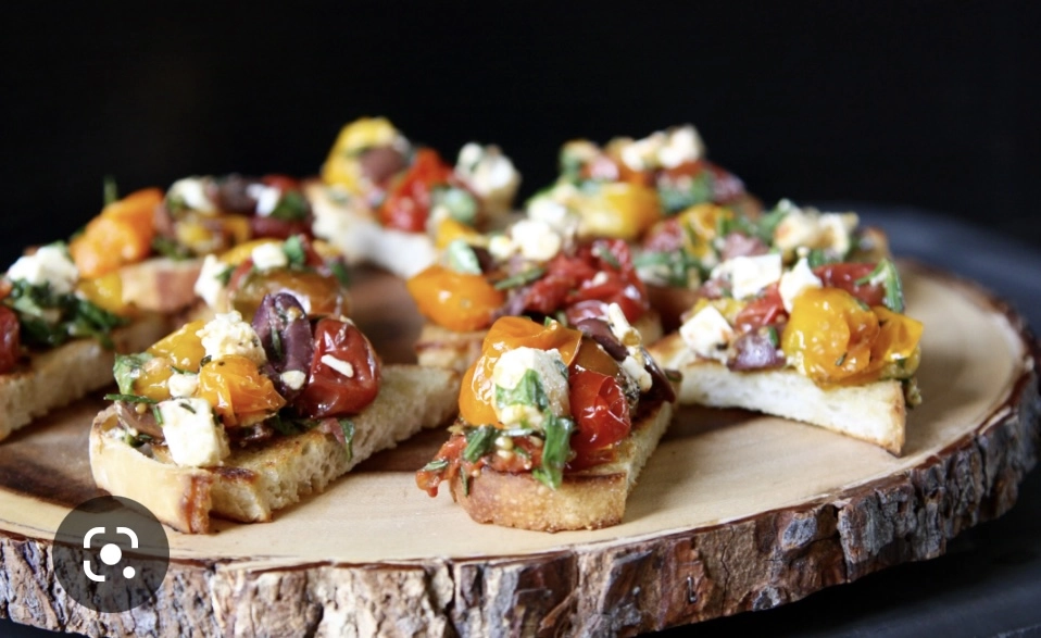 Baguette With Green Olive, Black Olive & Tomato Tapenade (Ve)