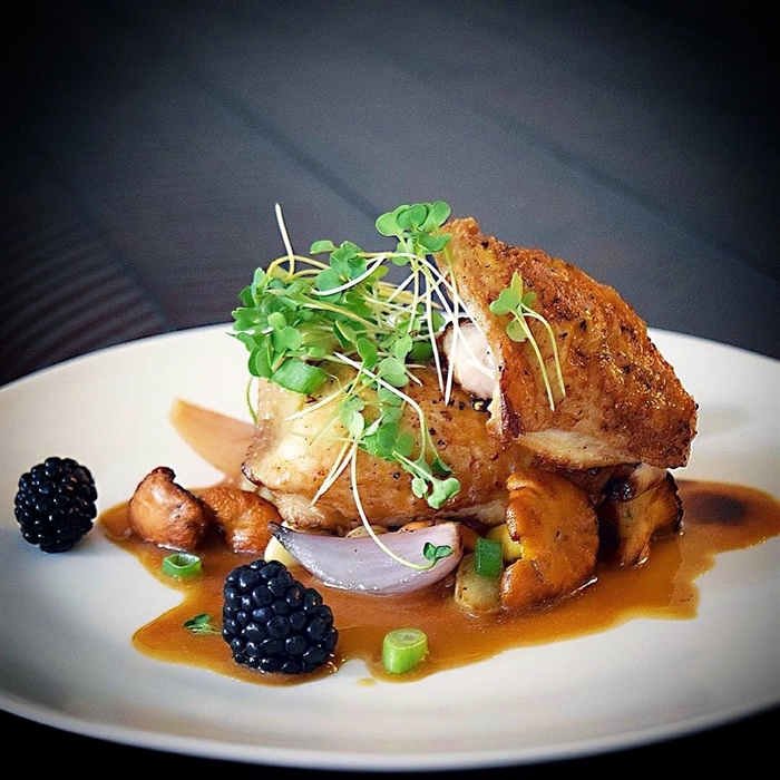Chicken And Chanterelles With Champagne Soy Sauce