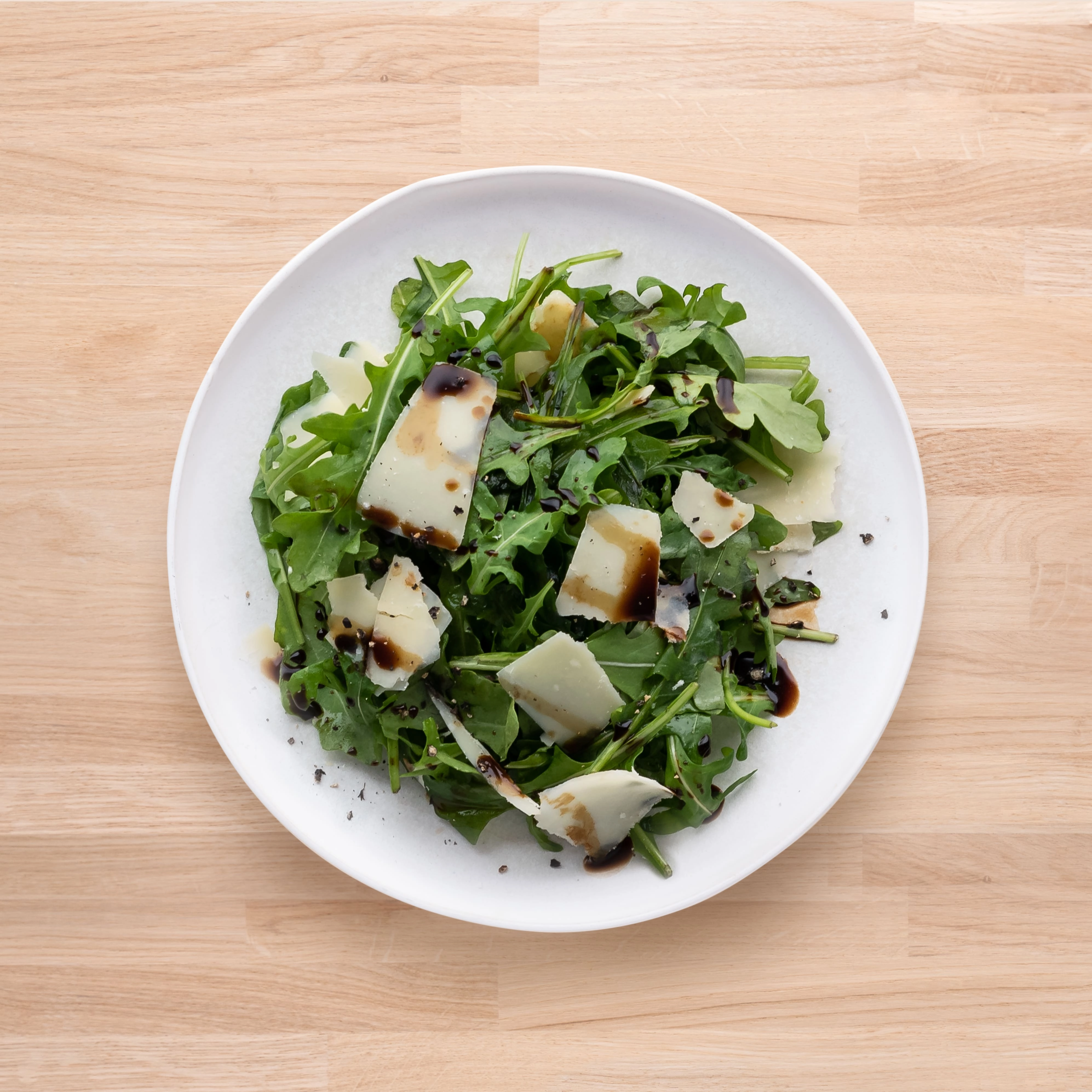 Rocket With Shaved Parmesan & Balsamic Dressing