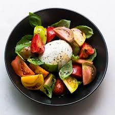 Caprese Burrata With Balsamic Vinegar And Toasted Hazelnut (Vegetarian)