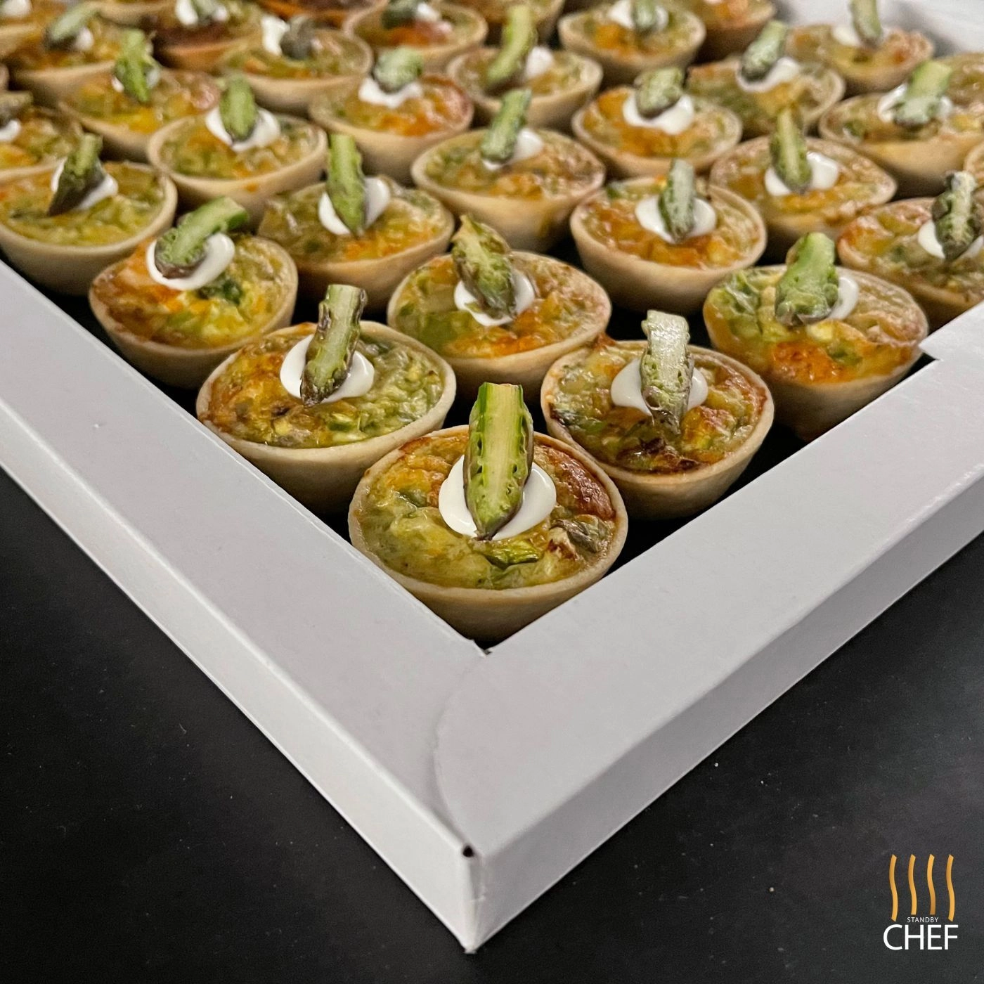 Asparagus Mini Quiches With Parmesan Dust 
