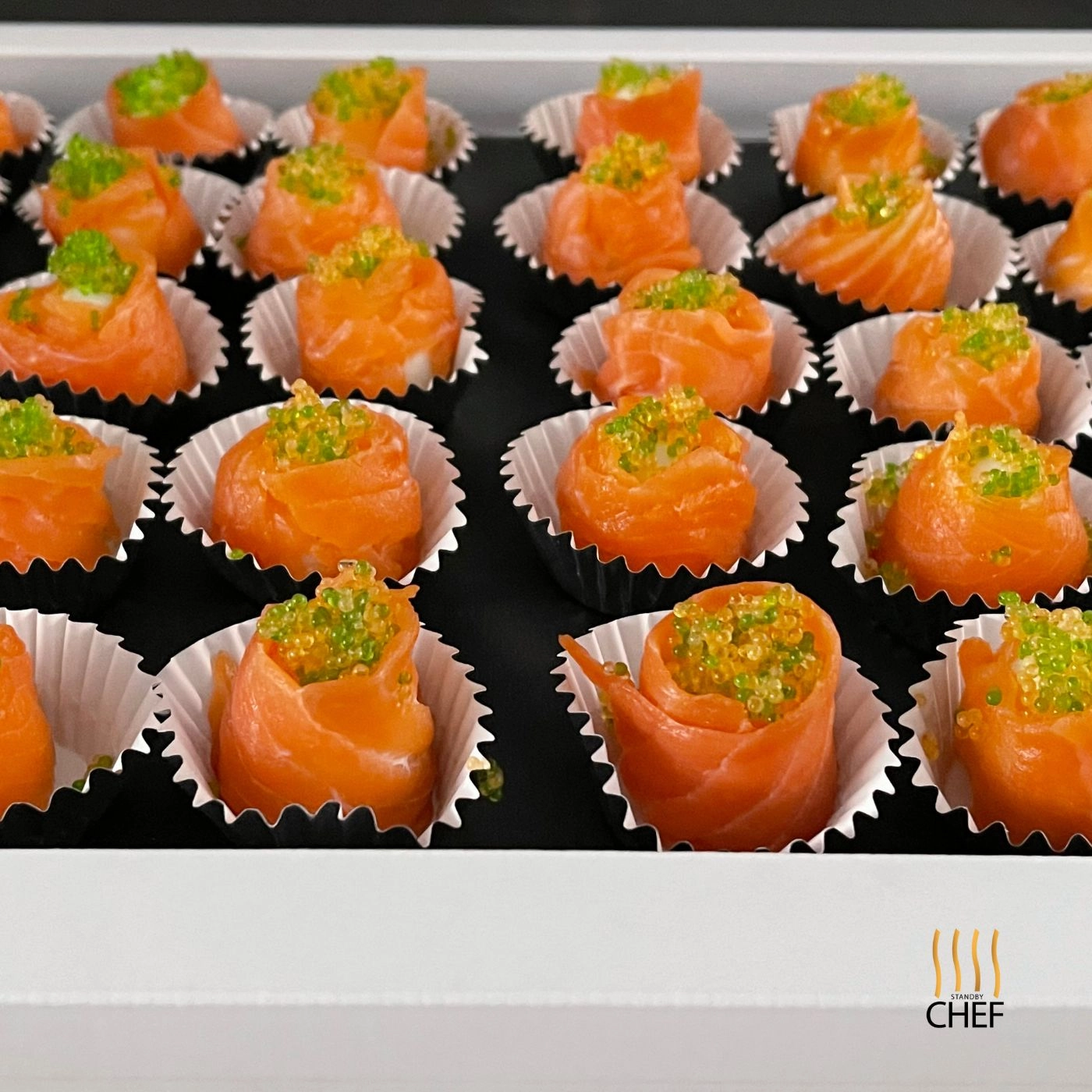 Smoked Salmon And Quail Egg And Salmon Roes