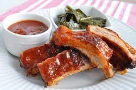 Pork Ribs Glazed With Bbq Sauce