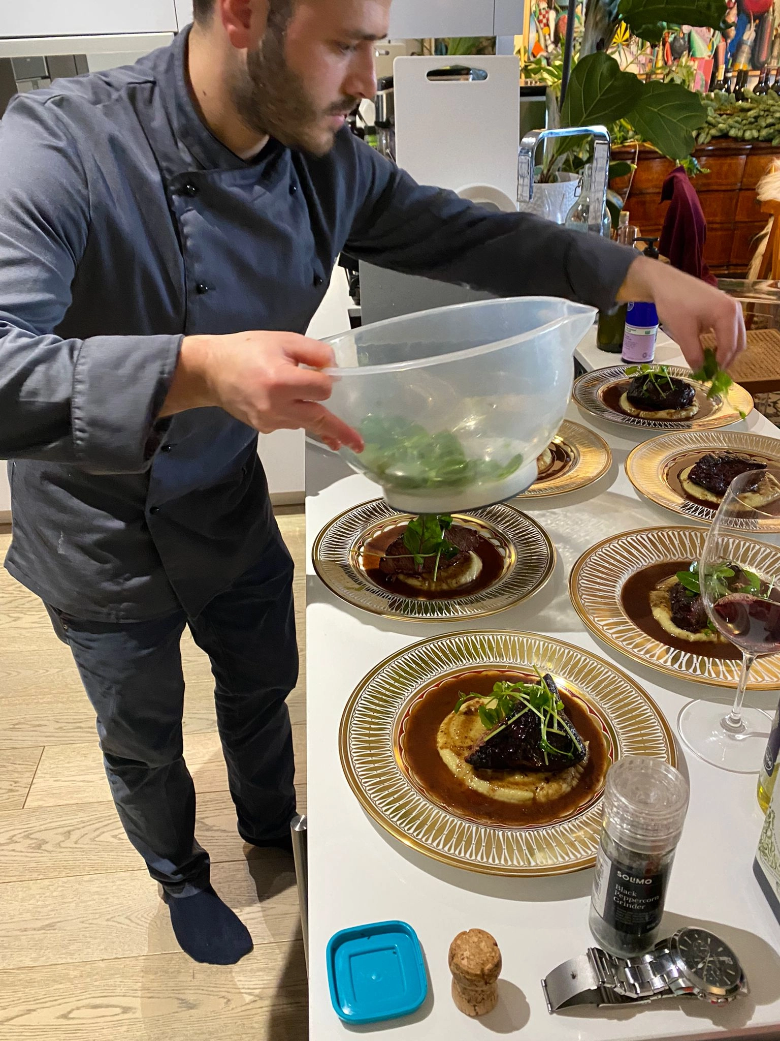 48H Slow Cooked Ox Cheek, Barolo Wine Sauce, Sautéed Sprouting Broccoli
