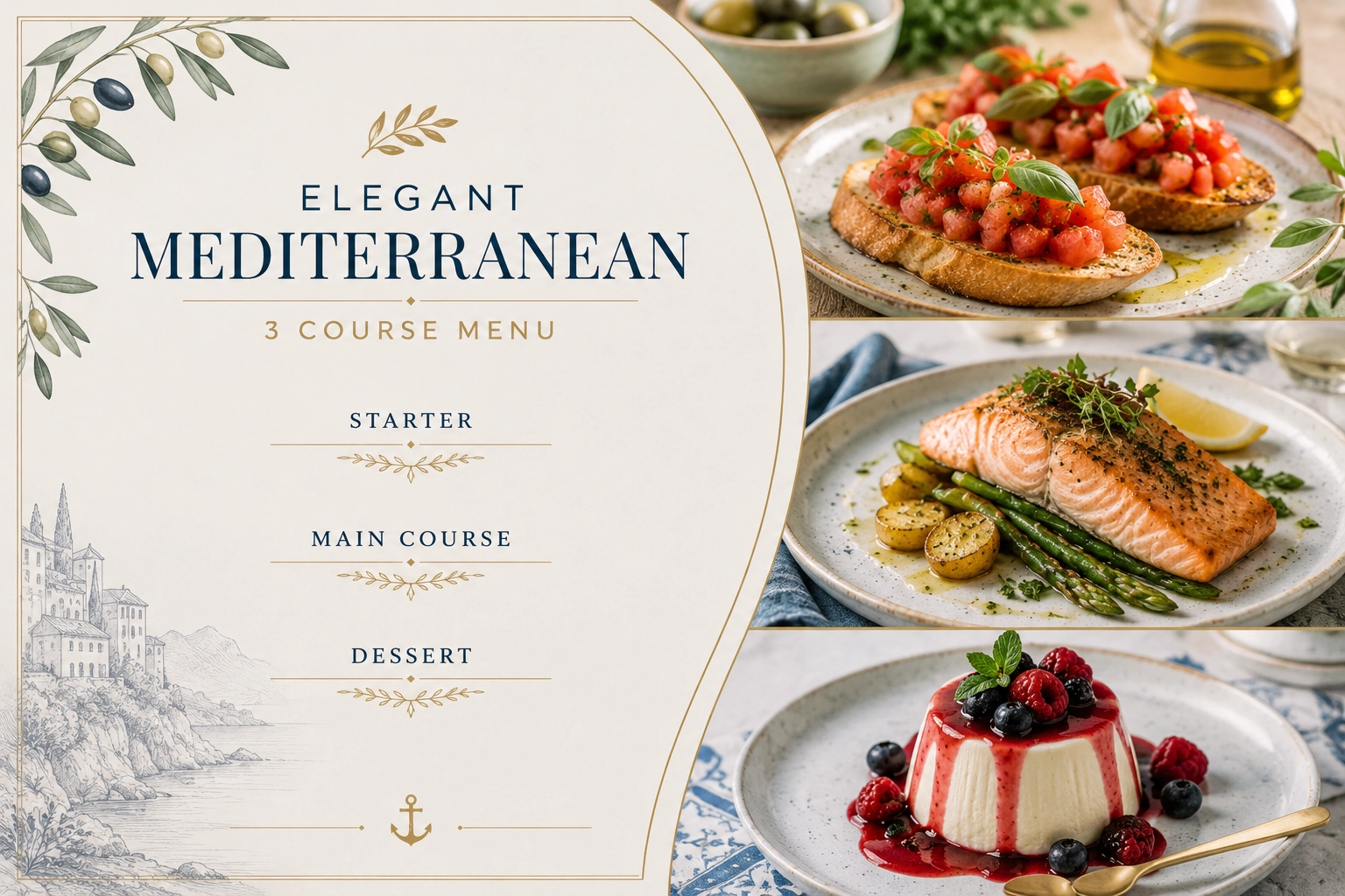 Elegant Mediterranean (Pescatarian)