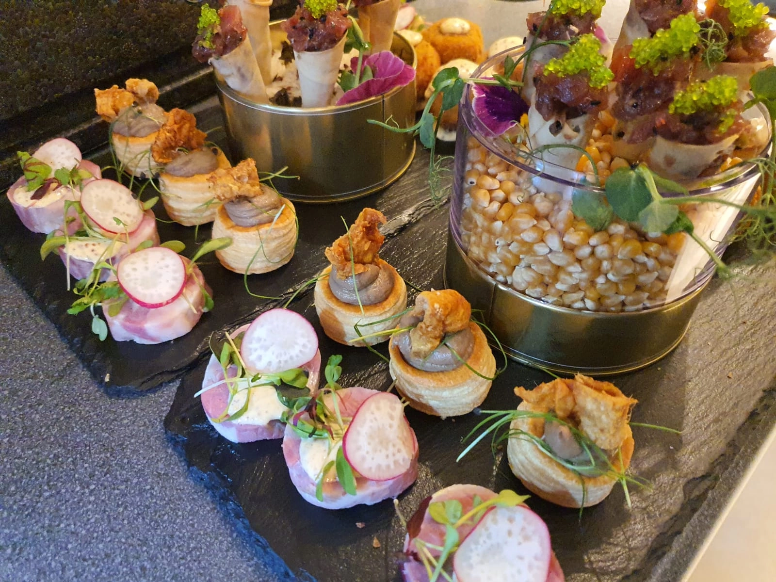 Vegan finger bowl food