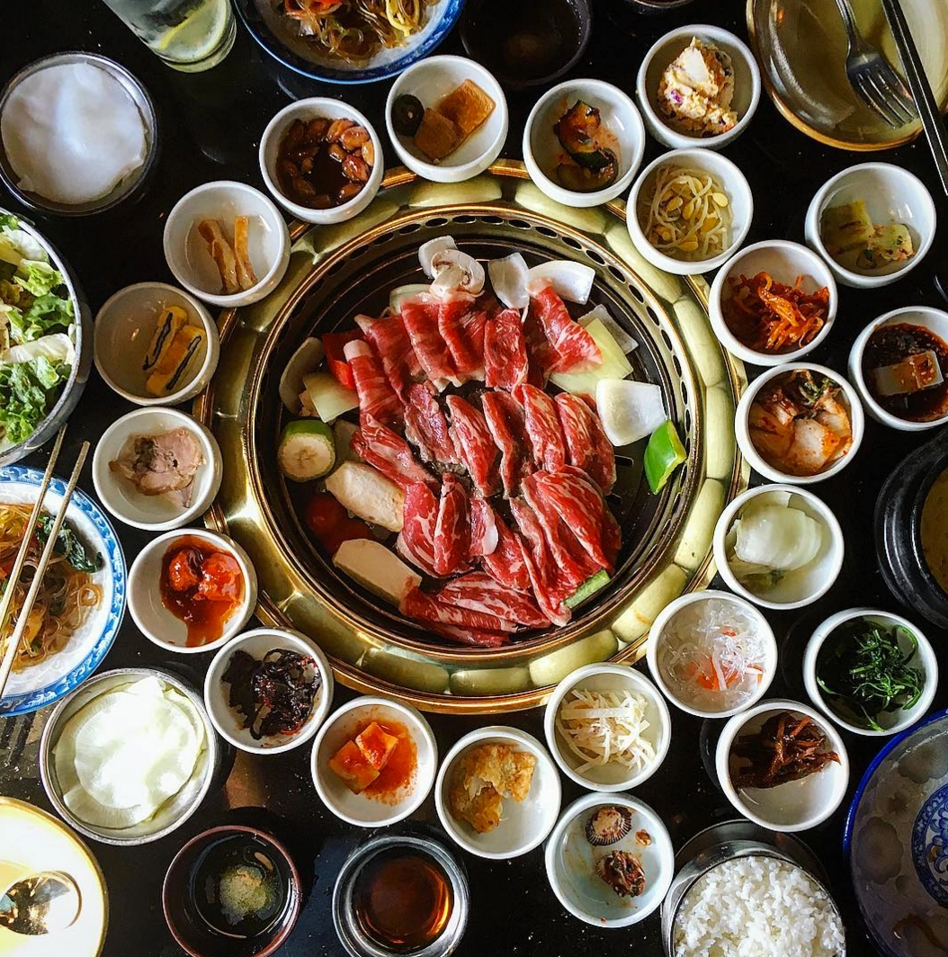 Korean BBQ on the table