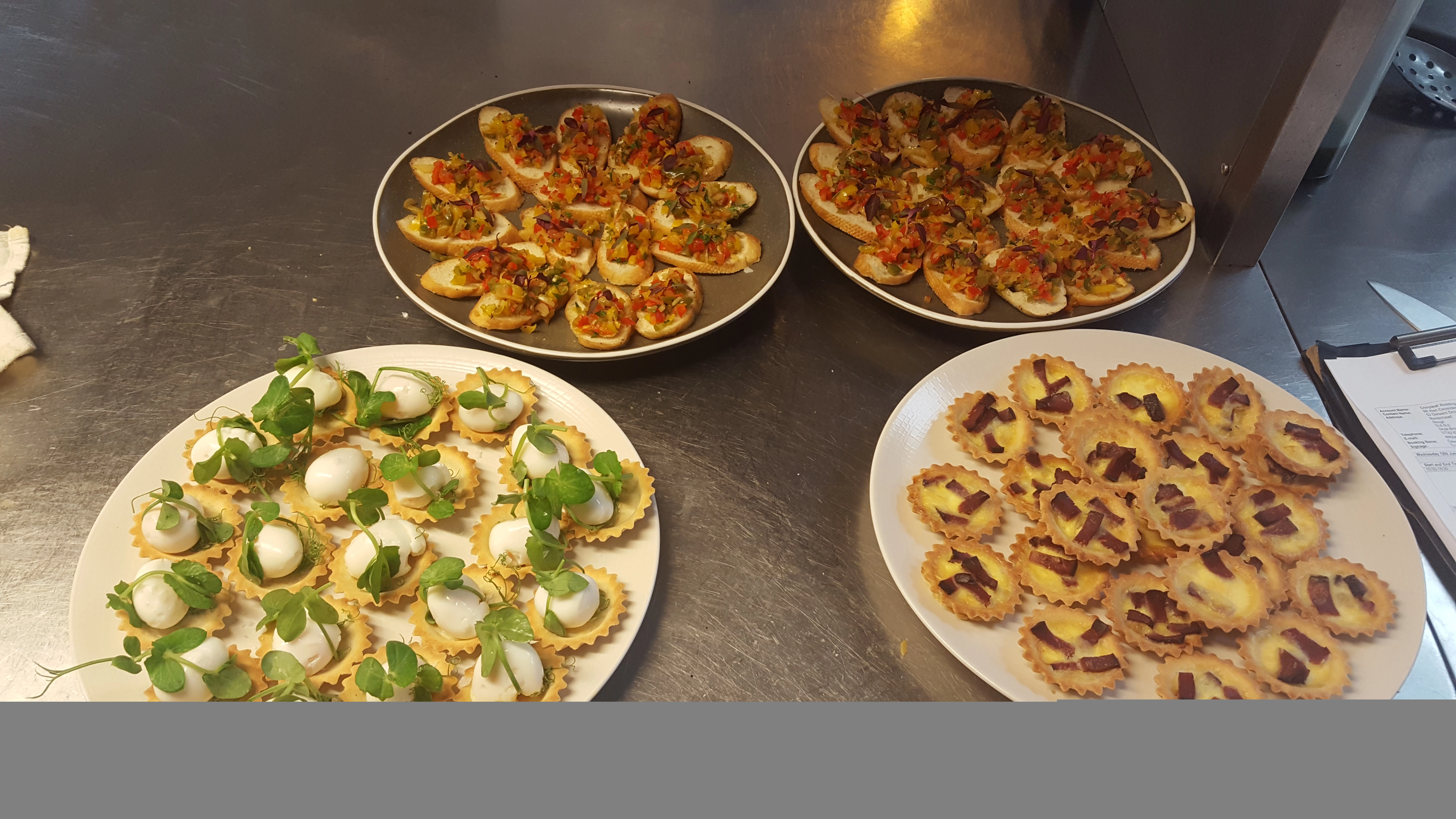 3 course Sample Menu with Canapés included