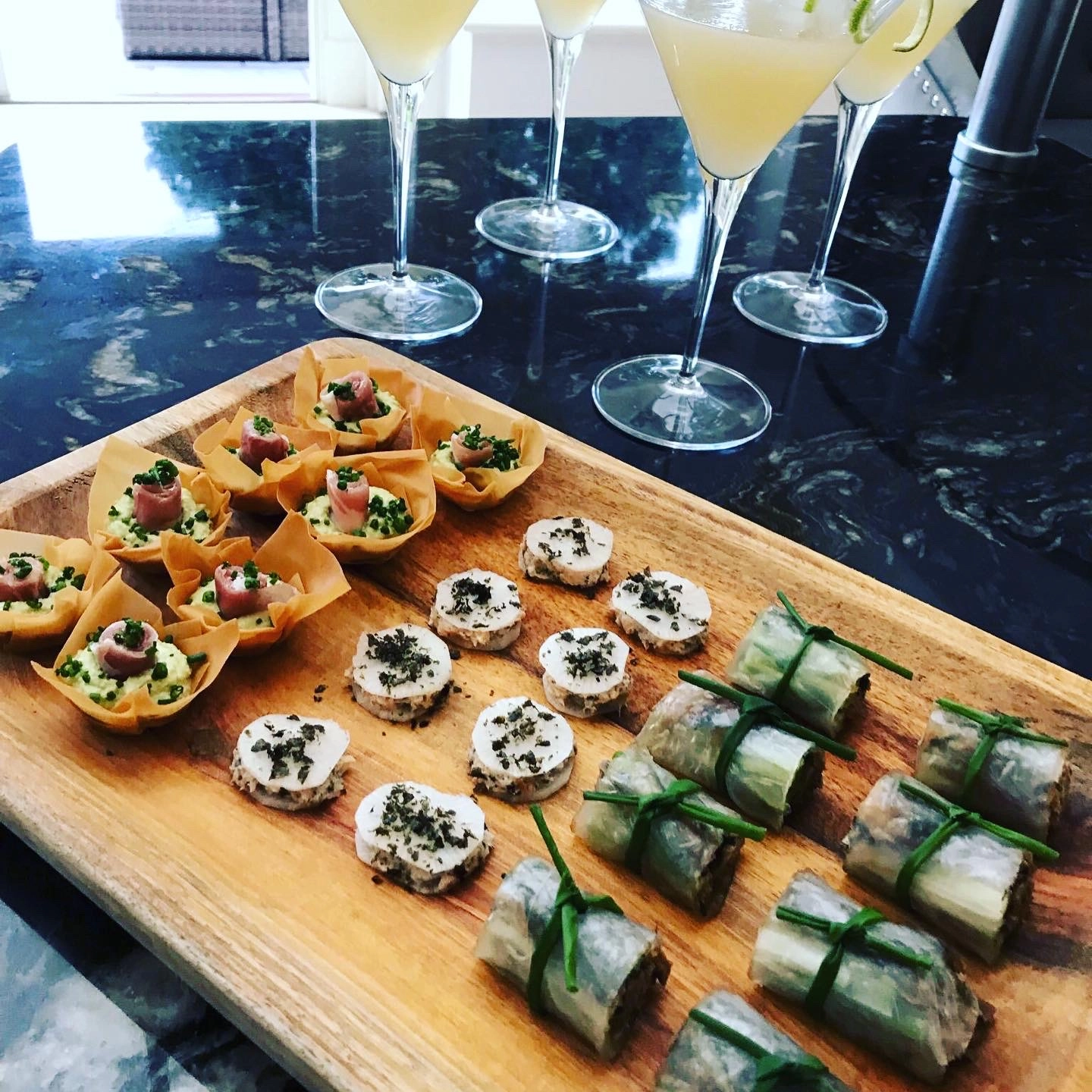 Mixed canapes menu
