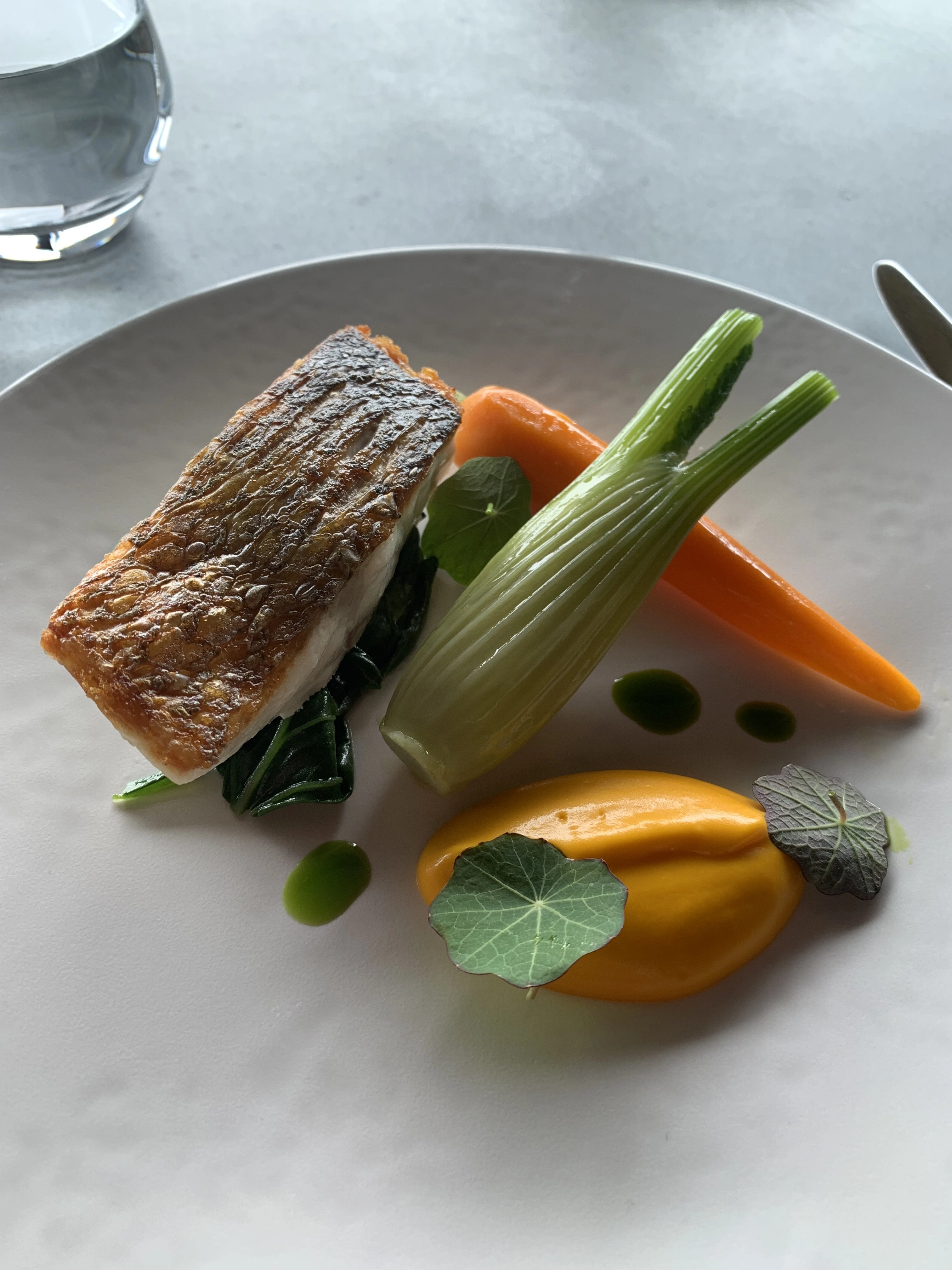 Refined seasonal three course menu