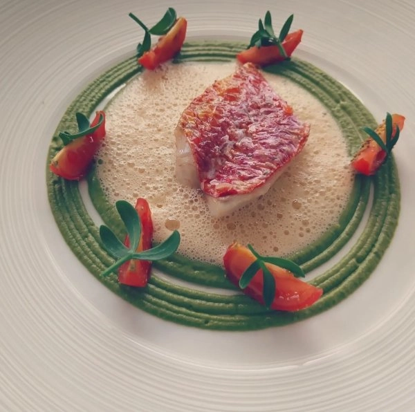 Chef Andrew J's A Taste of Spring 5 course pescatarian tasting menu menu image