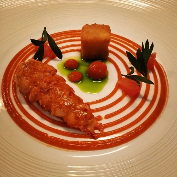 Chef Andrew J's A Taste of Spring 9 course pescatarian tasting menu menu image