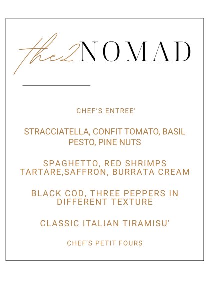 Chef 2nomad c's The 2nomad menu image