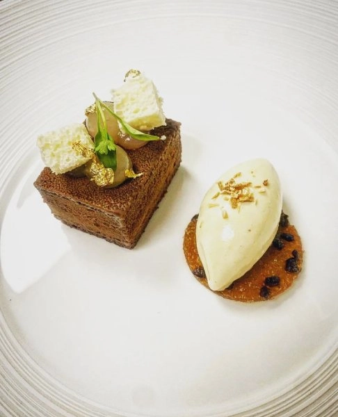 Chef Andrew J's A Taste of Autumn 5 course pescatarian tasting menu menu image