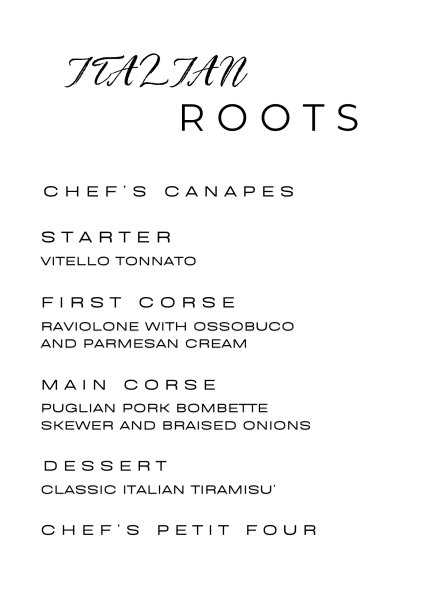 Chef 2nomad c's Italian Roots menu image