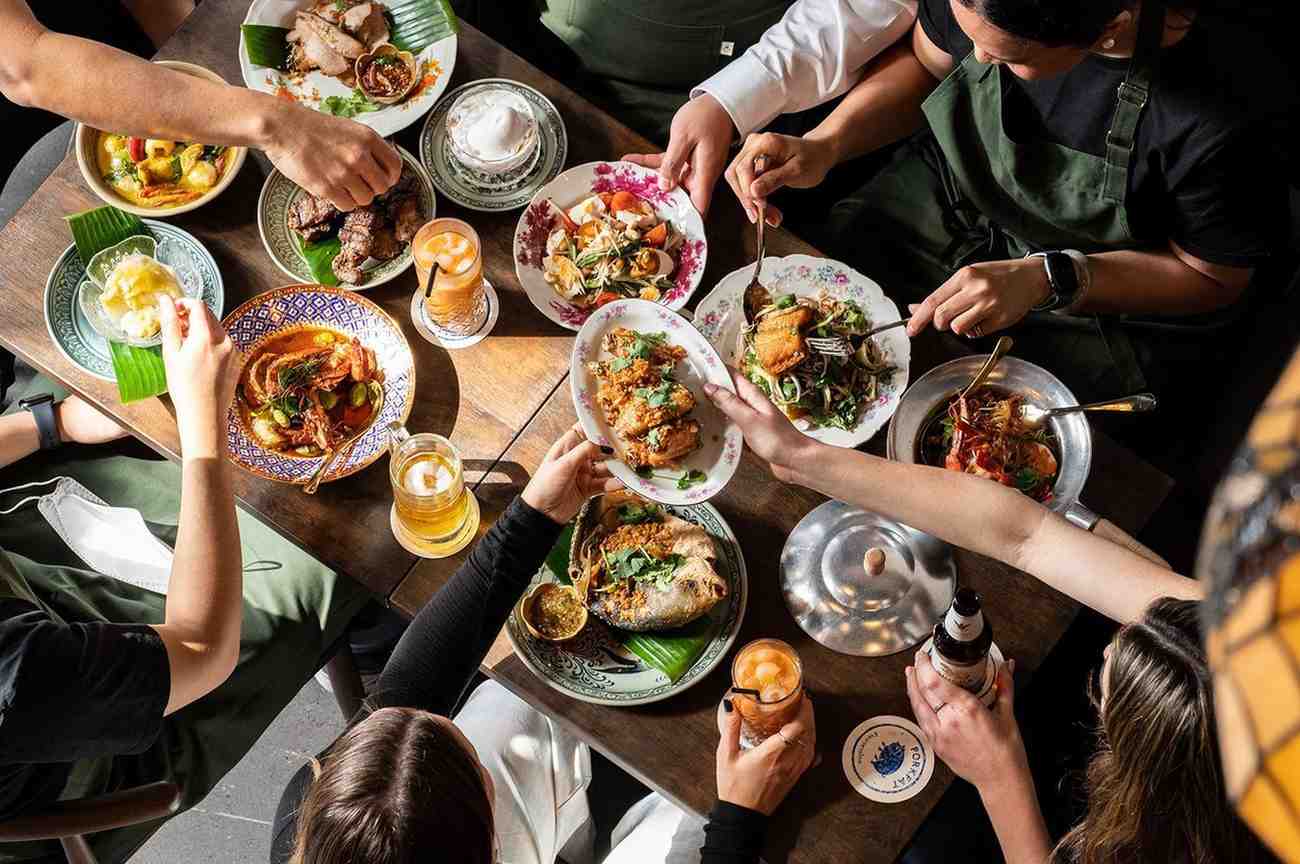 A dinner party catering in London.
